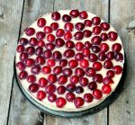 Tarta de queso y chocolate blanco con cerezas Tarta de queso y chocolate blanco con cerezas