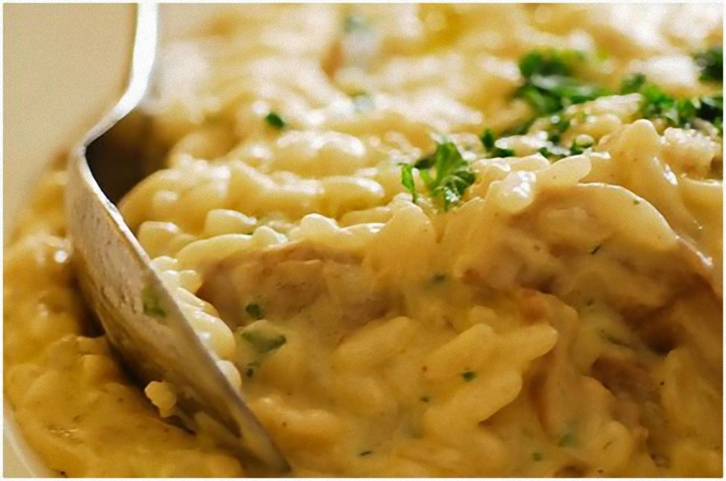 Risotto de setas y queso dulce de montaña