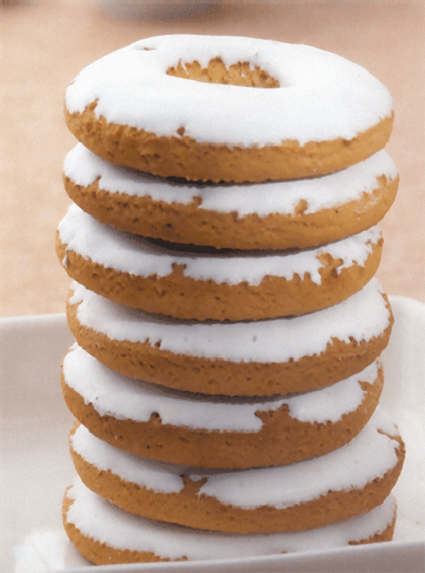 Rosquillas con baño blanco