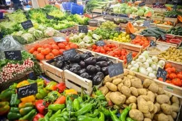 Vegetales verduras mercado