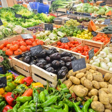 Vegetales verduras mercado