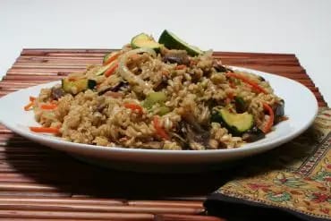 Arroz integral con verduras