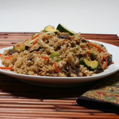 Arroz integral con verduras