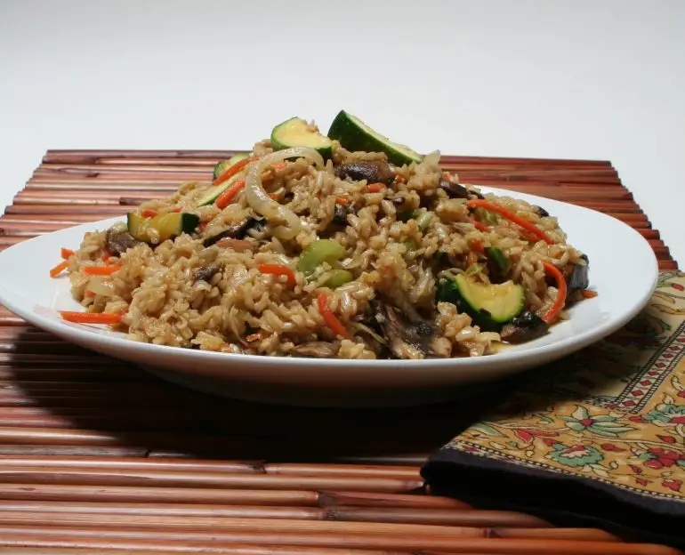 arroz integral con verduras
