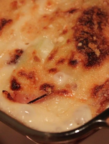 Puerros gratinados