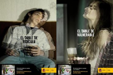 Campañas 2007- Alcohol y menores. El alcohol te destroza por partida doble