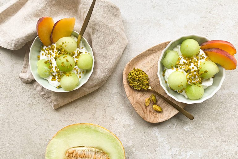 melón con yogur