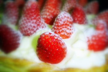 Tarta de fresas con crema de mascarpone