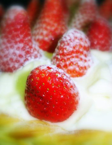 Tarta de fresas con crema de mascarpone