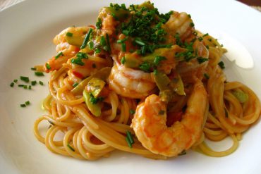 Receta de espaguetis con gambas