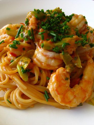 Receta de espaguetis con gambas