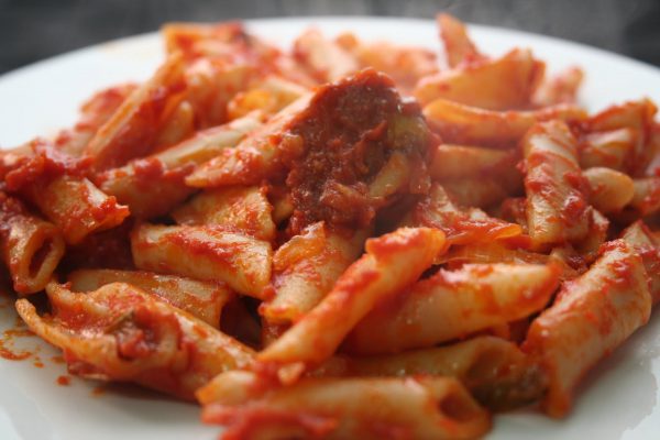 Macarrones con chorizo