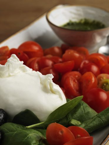 Mozzarella y tomates