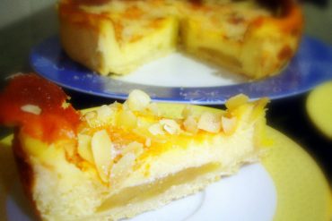 Tarta de frutas con queso de cabra