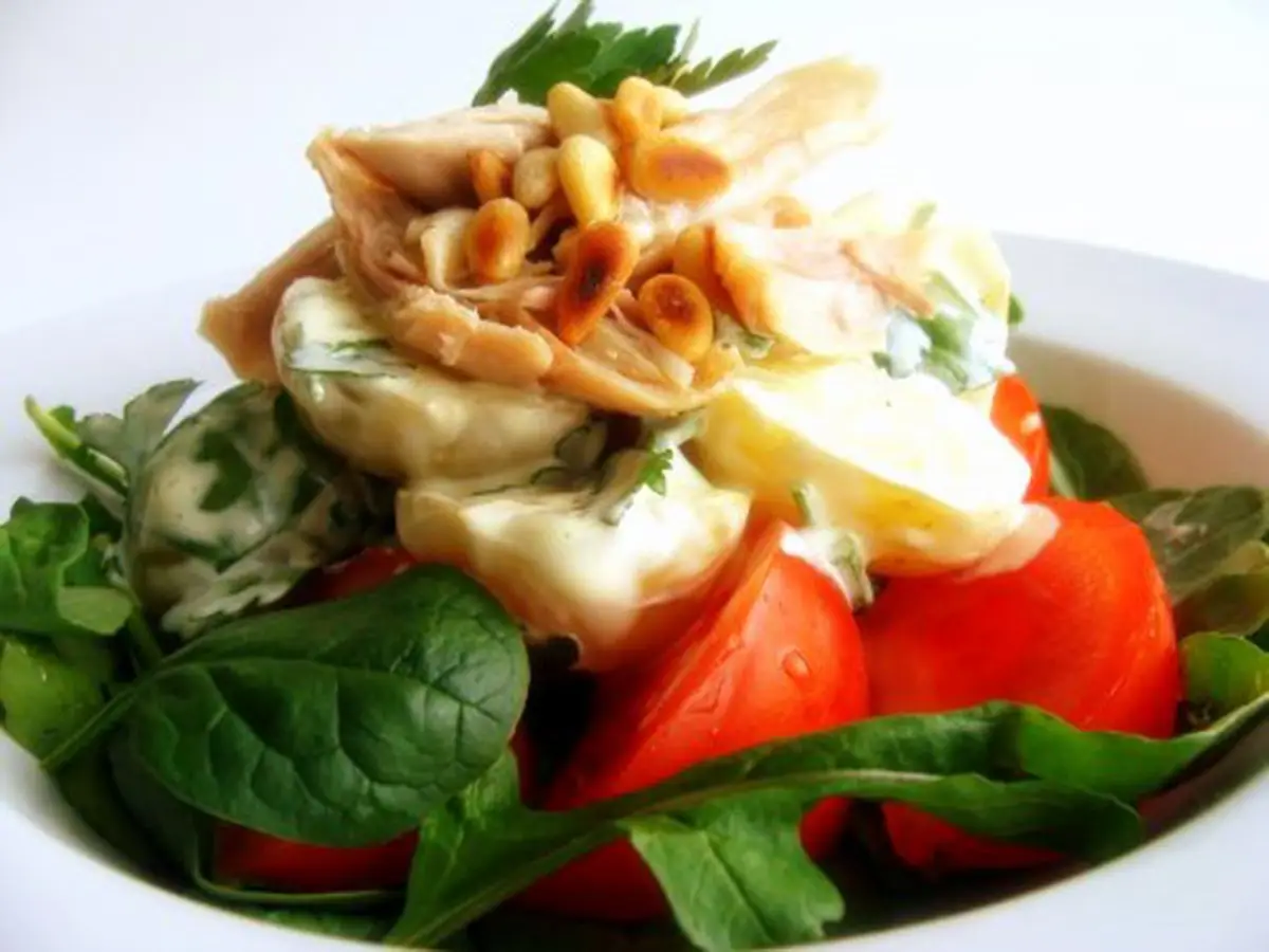 Ensalada de pollo templada Ensalada de pollo templada
