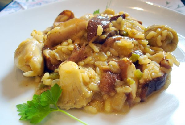 Risotto de setas Shiitake