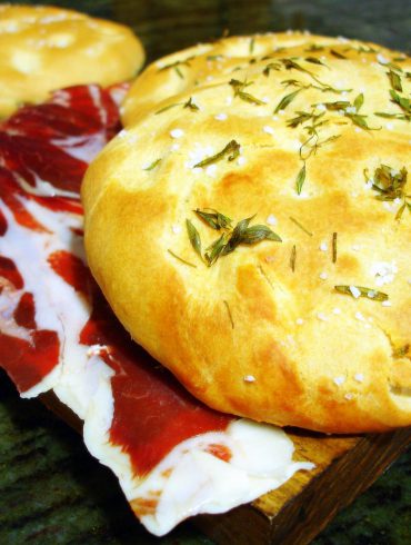 Focaccia con jamón ibérico