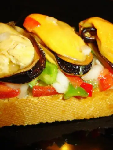 Pincho de Mejillones a la vinagreta
