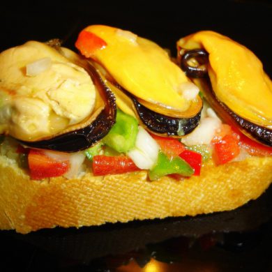 Pincho de Mejillones a la vinagreta