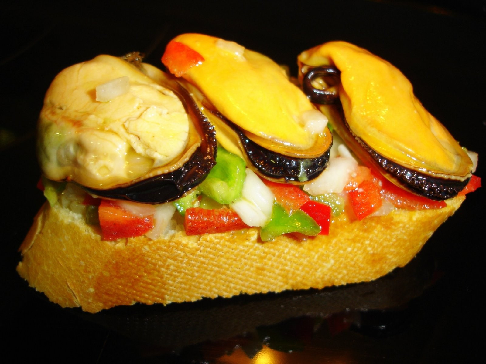 Pincho de Mejillones a la vinagreta