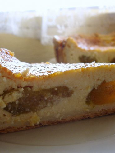 Tarta de requesón y brevas