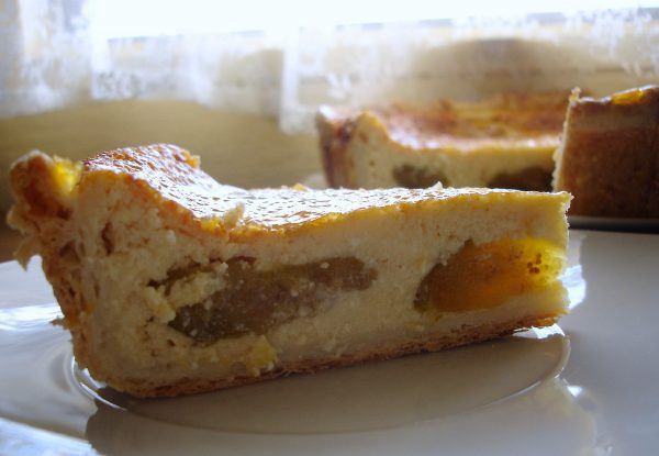 Tarta de requesón y brevas