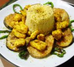 Cuscús con pollo al curry y verduras Cuscús de pollo al curry y verduras