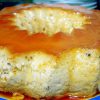 Flan de piñones con miel