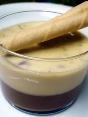 Receta de Crema de chocolate y turrón con pistacho