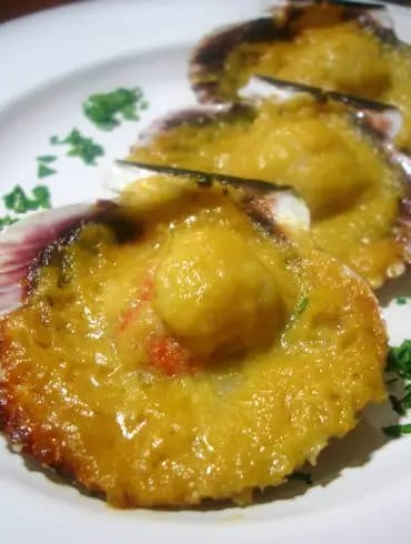 Receta de vieiras al horno
