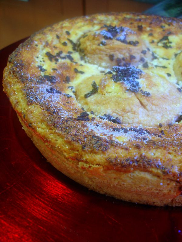 Tarta de queso y manzana