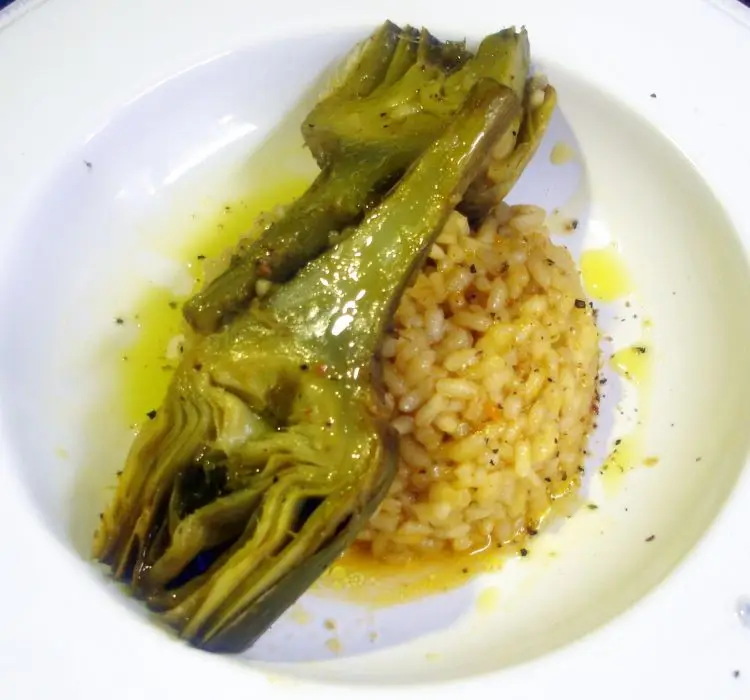 Arroz con alcachofas Arroz con alcachofas