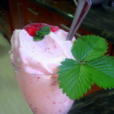 Espuma de fresas