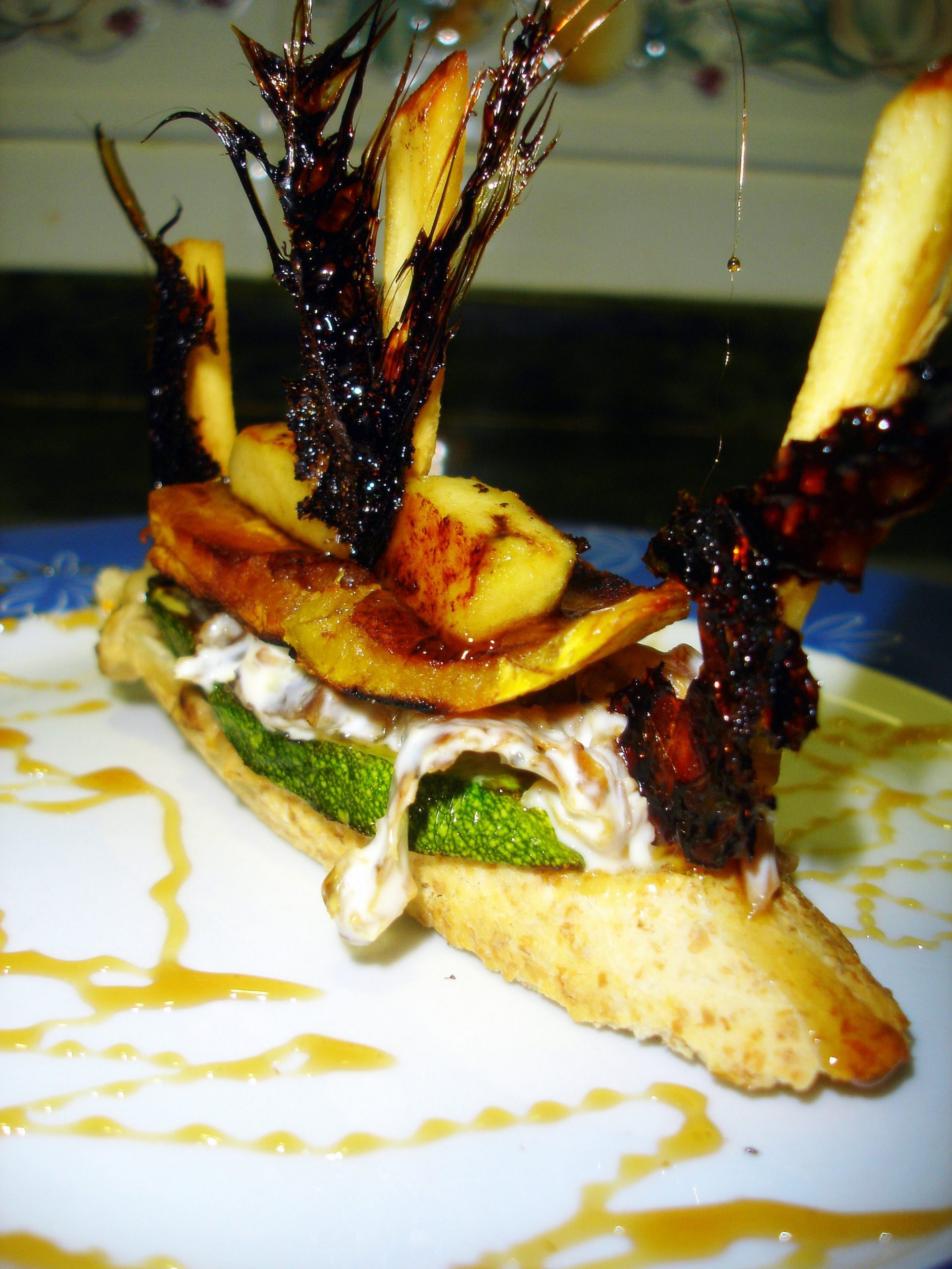 Pincho de cordero con costra de caramelo