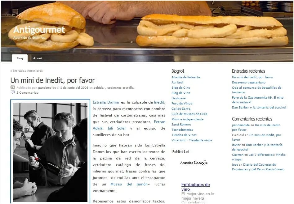 Antigourmet: aburrido de decir fua Antigourmet: aburrido de decir fua