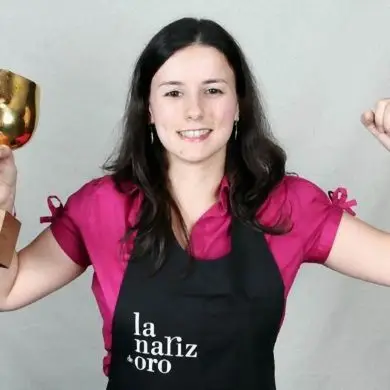 María José Vázquez nariz de oro 2009 con su premio