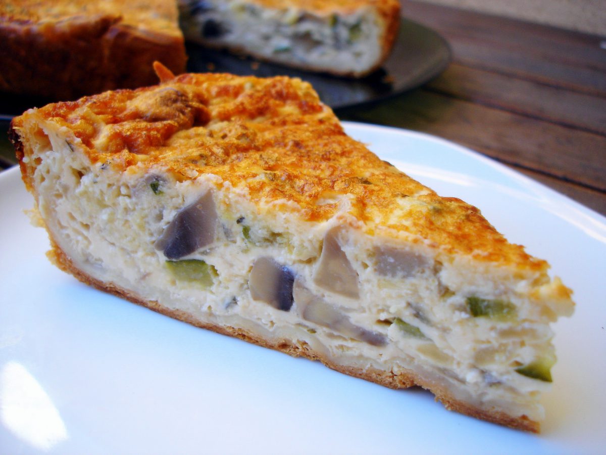 Quiché de champiñones