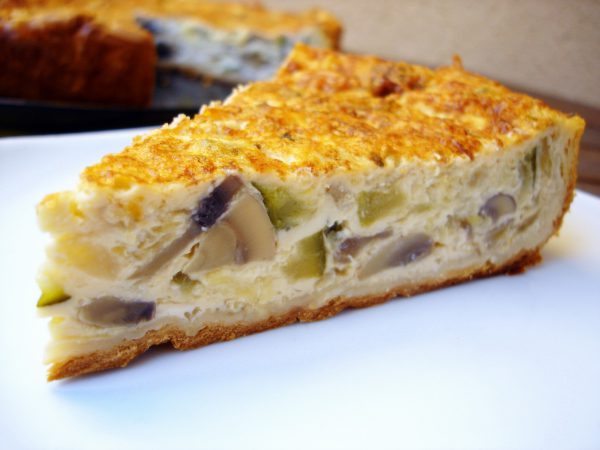 Quiché de champiñones