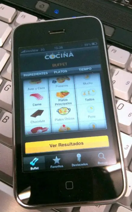 Canal Cocina en el iPhone 3 Canal Cocina en el iPhone 3