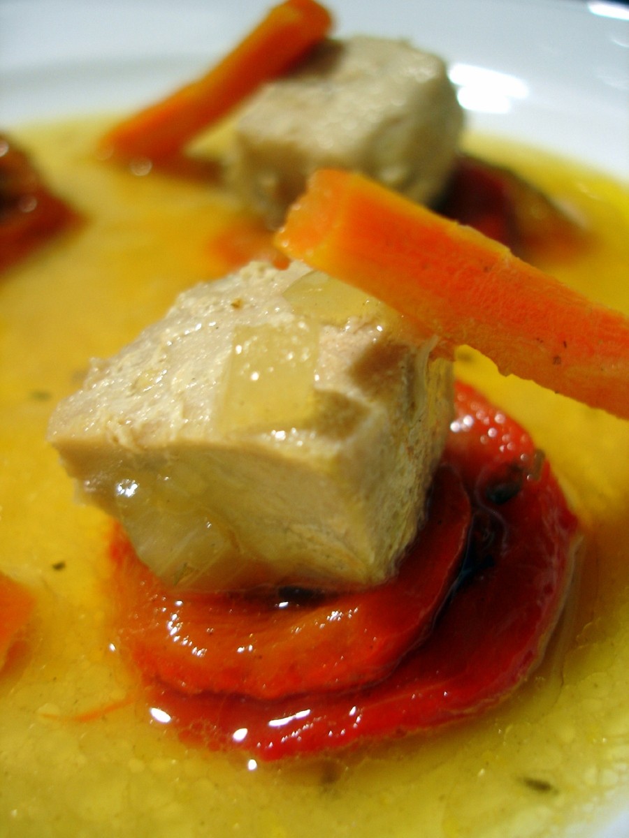 Receta de Bonito en escabeche con pimientos asados