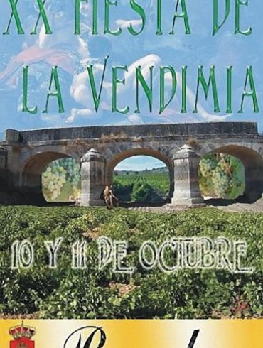 Cartel de la XX Fiesta de la vendimia rueda