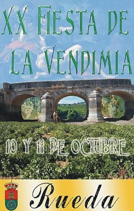 Cartel de la XX Fiesta de la vendimia rueda