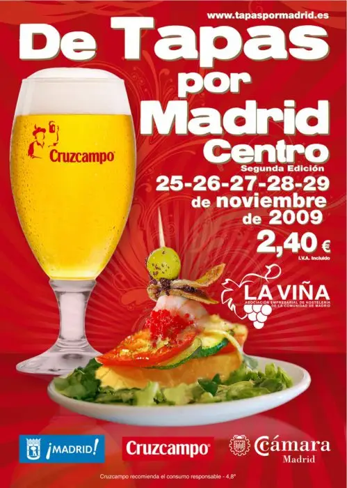 De Tapas por Madrid Centro CARTEL De Tapas por Madrid Centro CARTEL