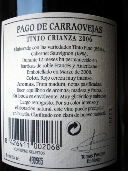 Pago de Carraovejas Crianza 2006