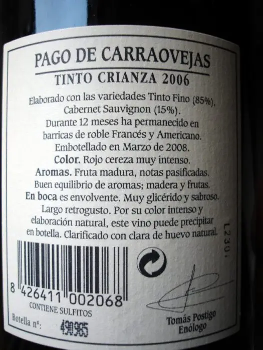 Pago de Carraovejas Crianza 2006 6 Pago de Carraovejas Crianza 2006