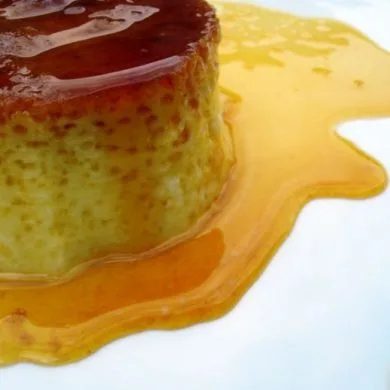 Flan casero con toque de queso