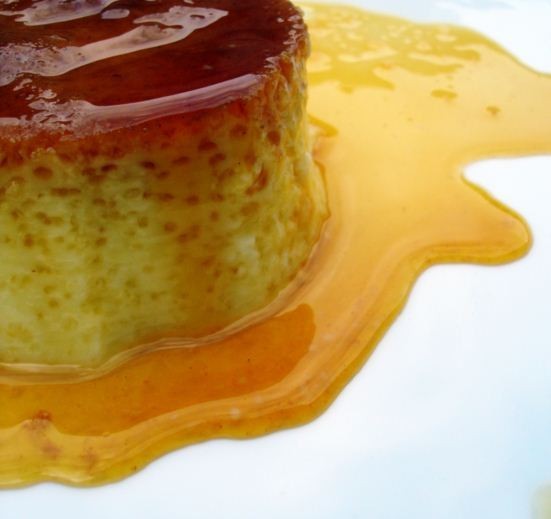 Flan casero con toque de queso