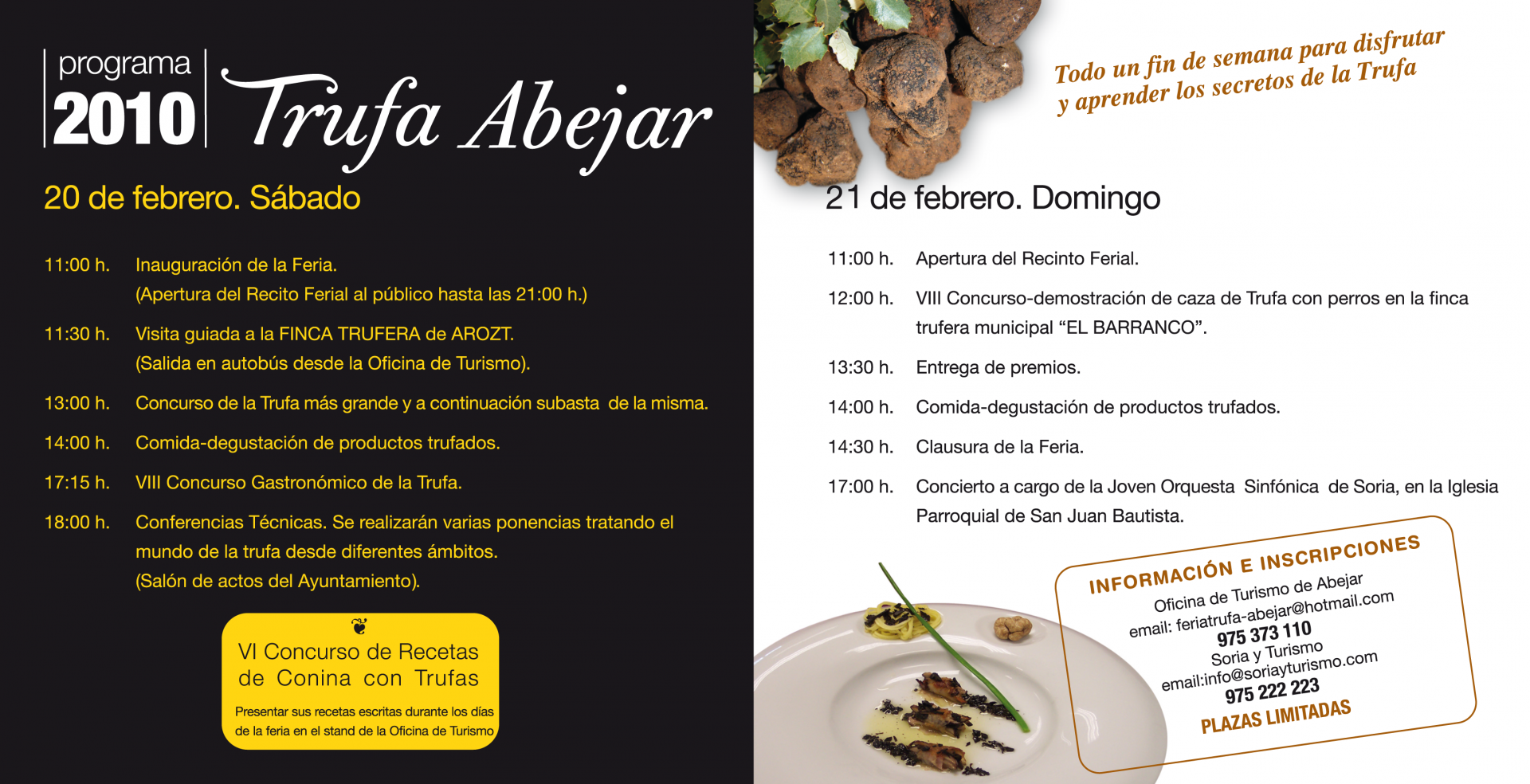 VIII Feria de la Trufa de Abejar Programa