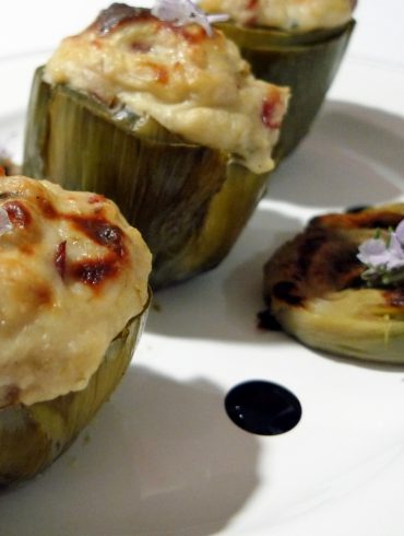 Receta de Alcachofas rellenas de jamón ibérico