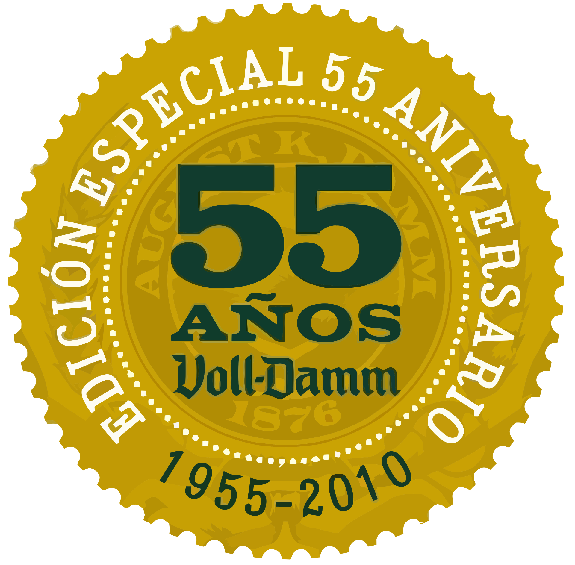 Logotipo del 55º aniversario de Voll-Damm